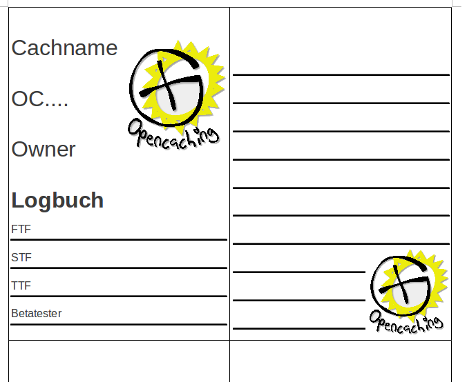 Logbuch Klein - Normal von Pirate77 Download (odt) Download (pdf)